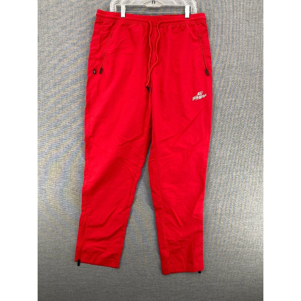 100 Thieves Foundations Nylon Red Pants Mens L 27" Windbreaker NWT